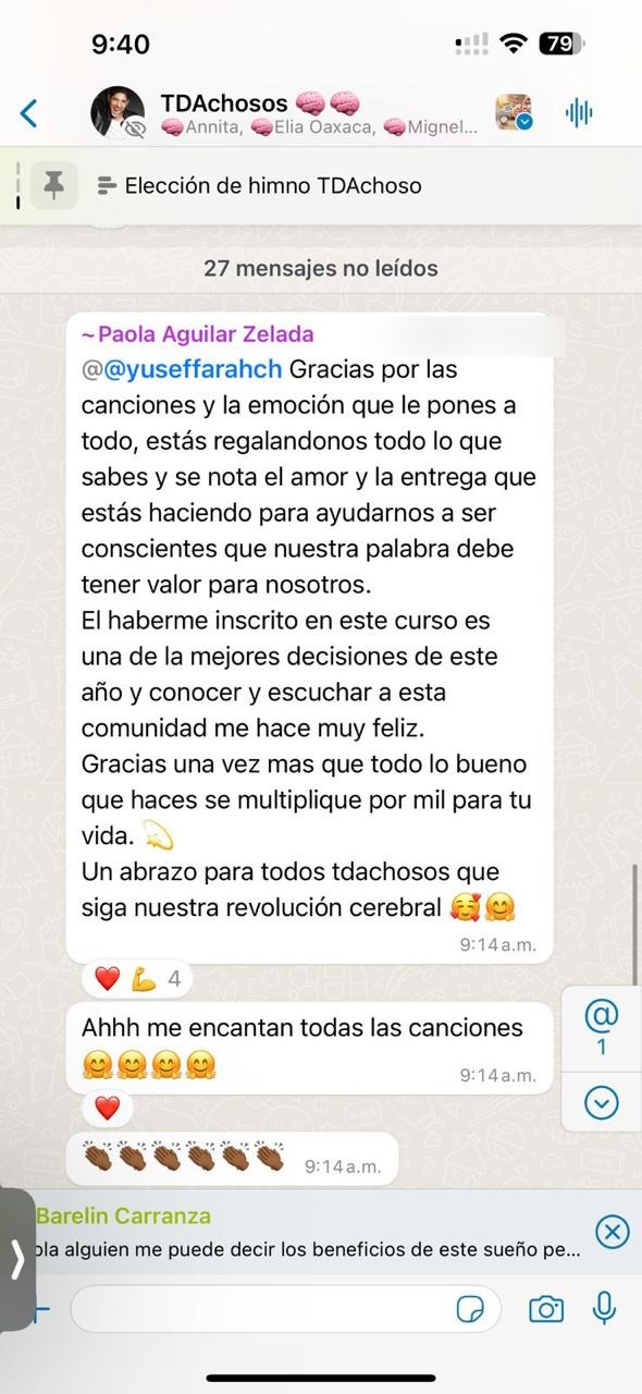 Testimonio de WhatsApp