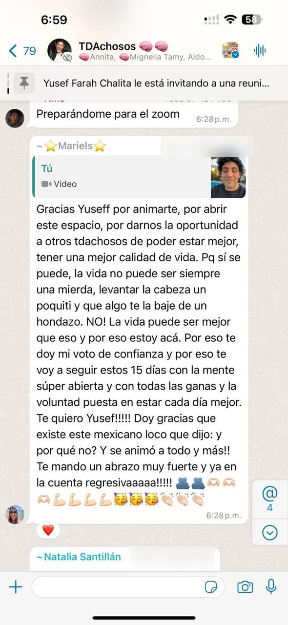 Testimonio de WhatsApp