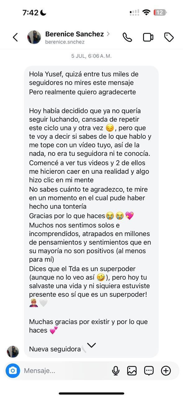 Testimonio de WhatsApp